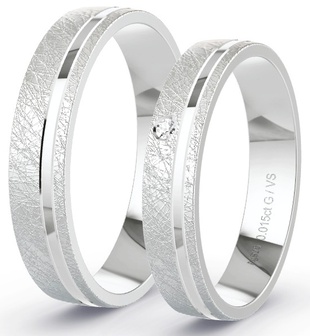 Trouwringen Zilver - Model N°1622 - Trouwringen